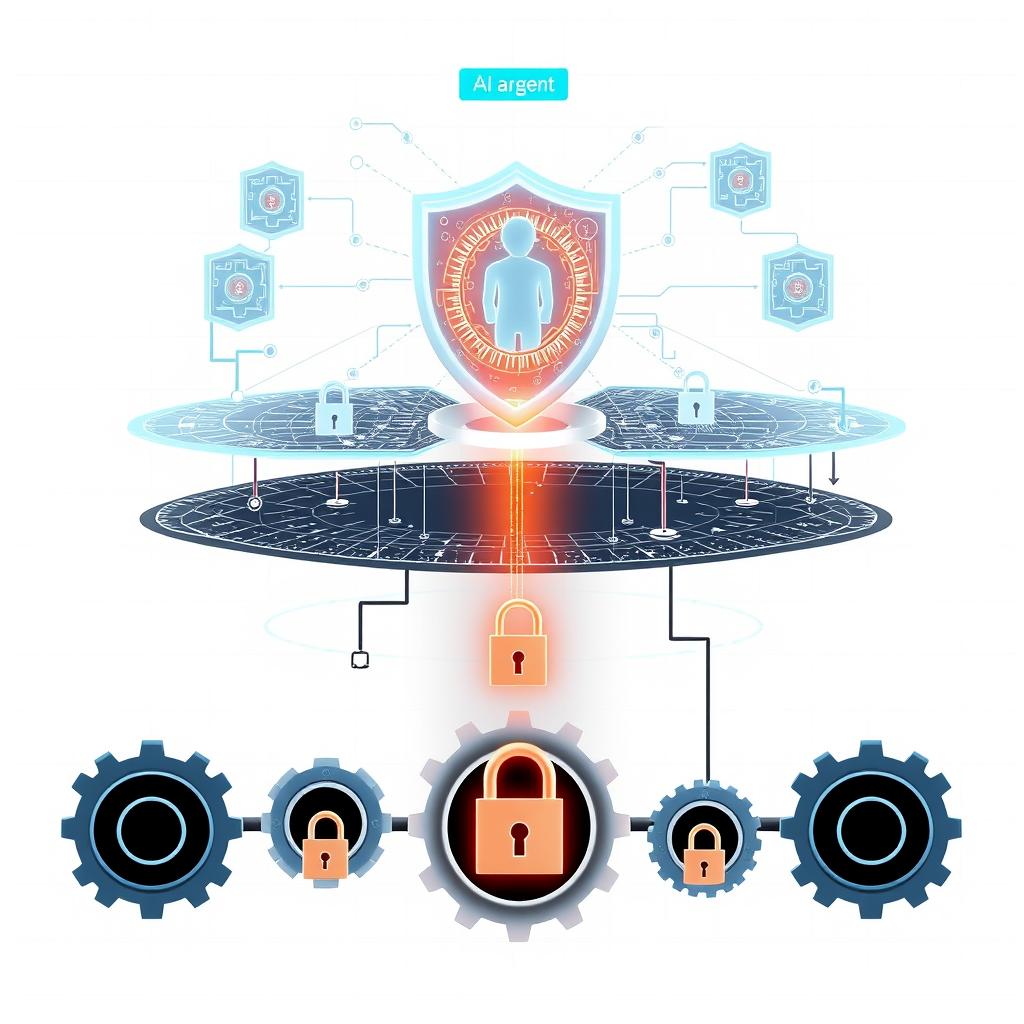 Layered diagram of AI security